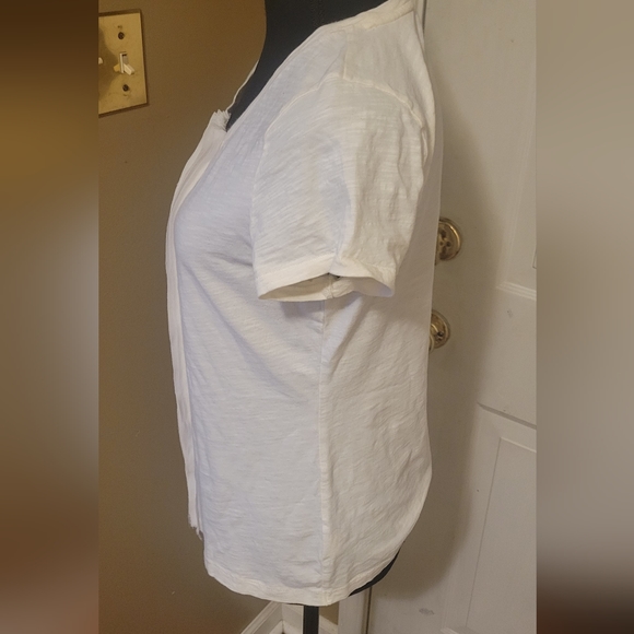 Talbots Cream Short Sleeve Tee - Picture 4 of 7